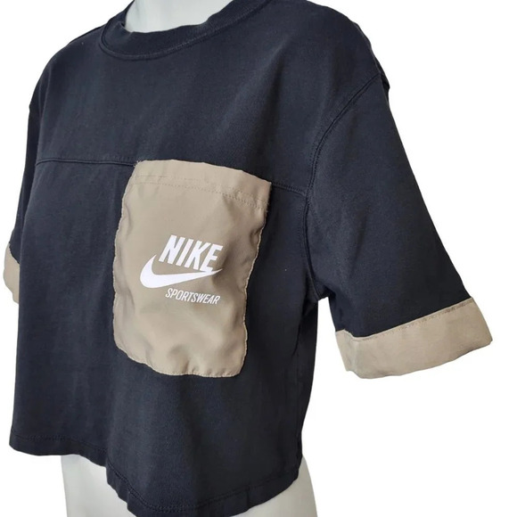 Nike Pocket Crop Mixed Media Tee - Picture 8 of 8